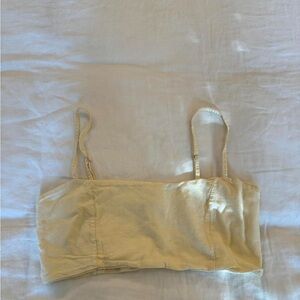 Brandy Melville Butter Yellow Crop Top / Bra Cami